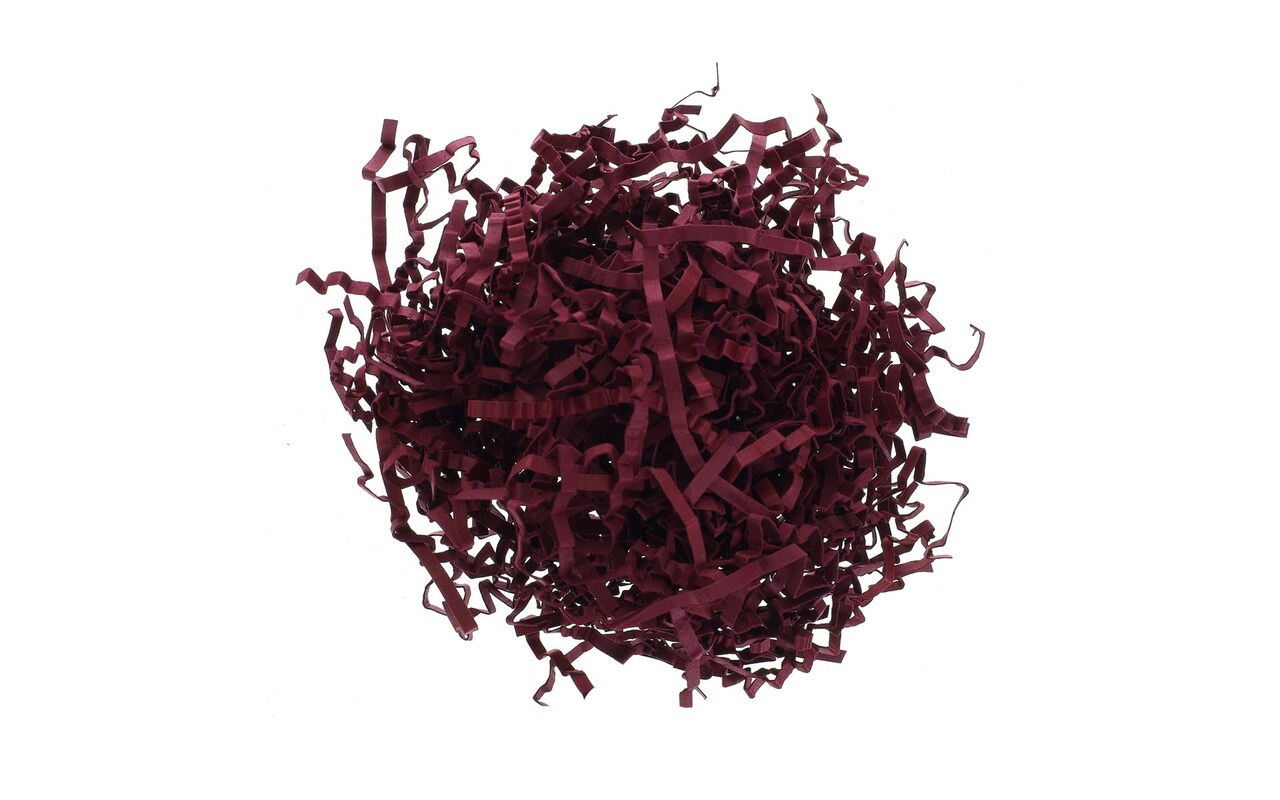 Essentials by Leisure Arts Crinkle Shred Box, Burgundy, 10lbs Shredded Paper Filler, Crinkle Cut Paper Shred Filler, Box Filler, Shredded Paper for Gift Box, Paper Crinkle Filler, Box Filling